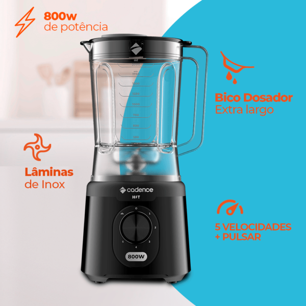 Liquidificador Cadence Hit Preto - Imagem 3